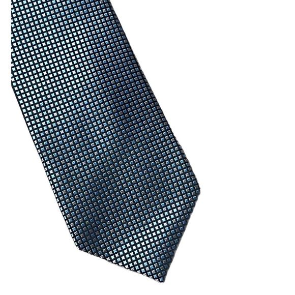 100% Silk tie, Men’s IZOD, Metallic square shapes - Picture 1 of 7